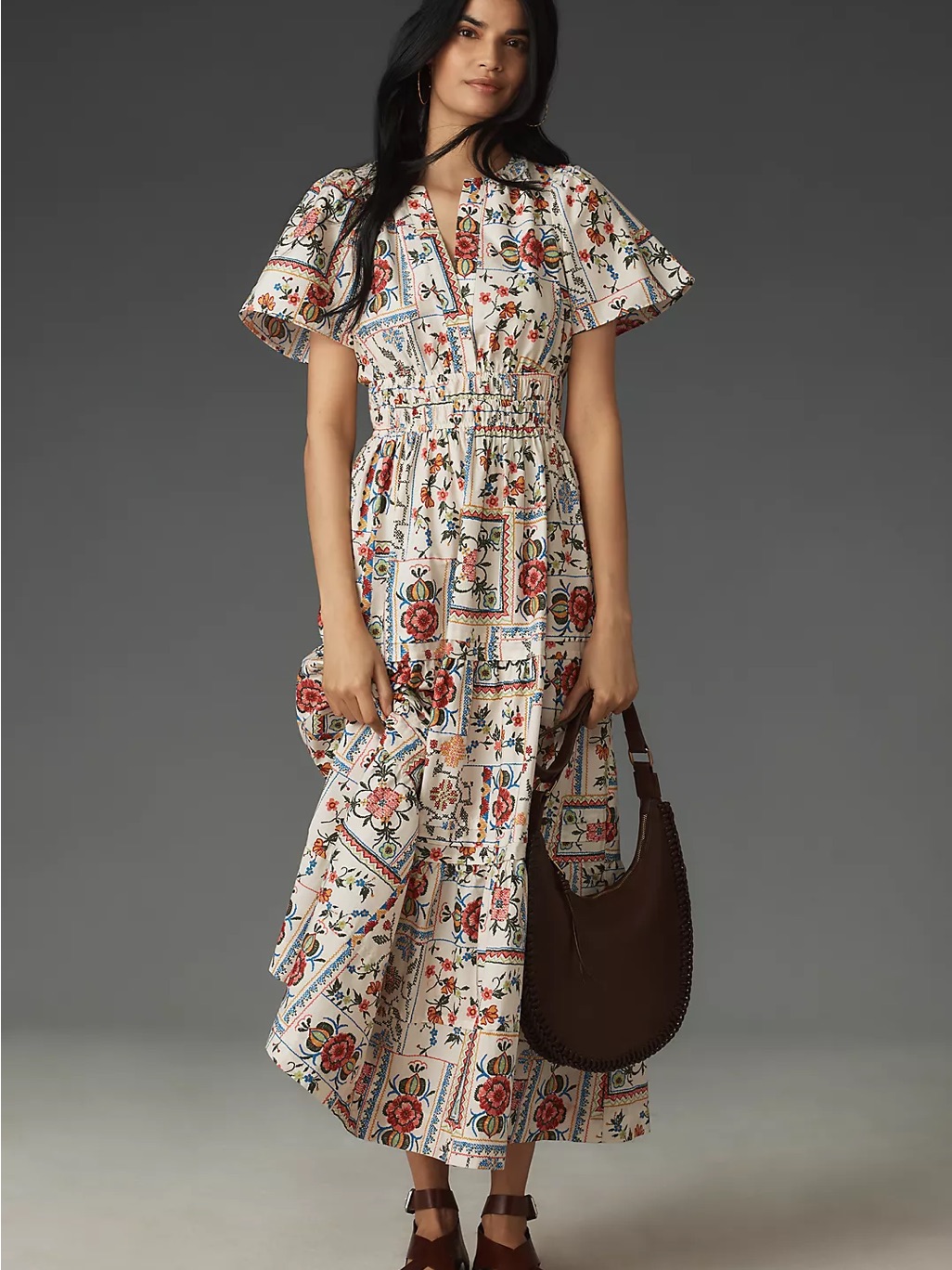 Anthropologie The Somerset Maxi Dress In Oyster
